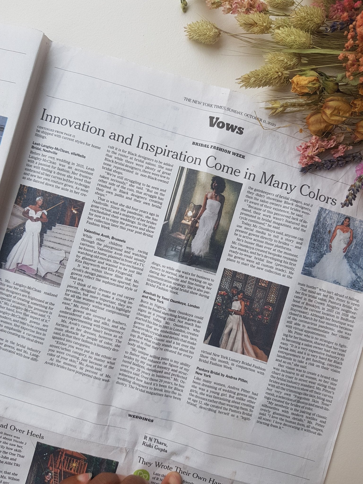 New York Times - Atelier Valentine Avoh